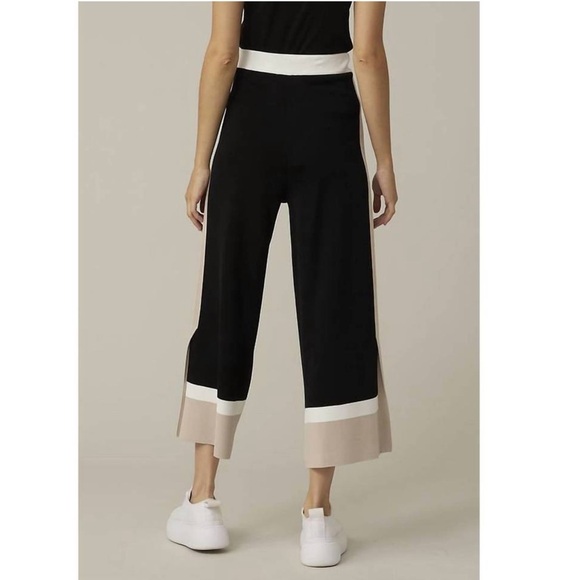 Joseph Ribkoff Color Block Wide Leg Knit Pant - Size Large - Picture 2 of 7